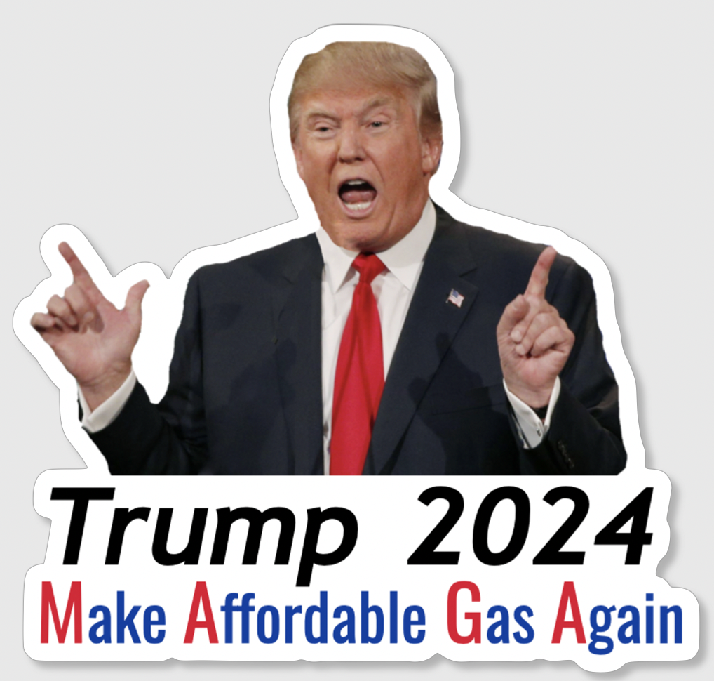 "Trump 2024" Gas Pump Sticker